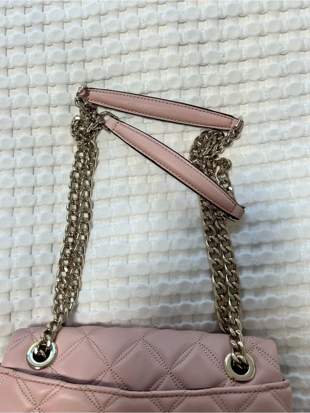 Kate Spade Small Quilted Rose Smoke Pink Natalia Shoulder Crossbody Bag